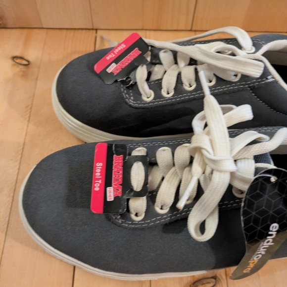 BRAHMA Steel Toe For Her Gray and White Sneakers Size 5.5 - Picture 4 of 8